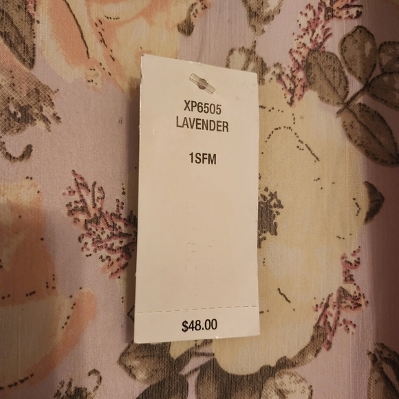 Steve Madden Long Sheer Lavender Floral Kimono Cardigan w/ Pockets One Size NWT - Picture 5 of 12